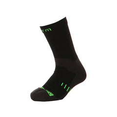 Black / Green | XTM Monsoon Sock - Single Sock Close Up. 