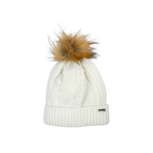 White | XTM Shea Beanie Image Showing No Logos Or Titles.