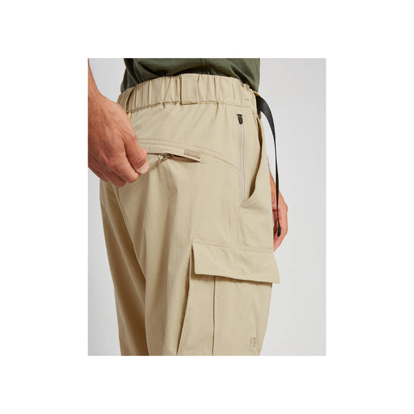 Sand | XTM Sturgeon Zip Off Hike Pant Image Showing Close Up View Of Back Zip Pocket.