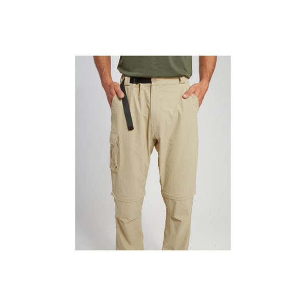 Sand | XTM Sturgeon Zip Off Hike Pant Image Showing Close Up View Of Front Of Pant.
