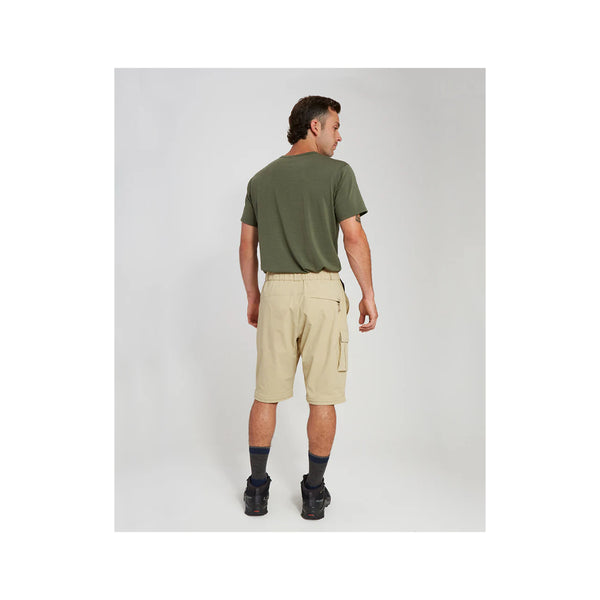 Sand | XTM Sturgeon Zip Off Hike Pant Image Showing Zoomed Out Back View Of Shorts.