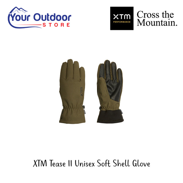 XTM Tease ll Unisex Soft Shell Glove | Hero Image Showing All Logos And Titles.