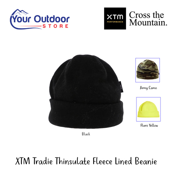 XTM Tradie Thinsulate Fleece Lined Beanie | Hero Image Showing All Logos, Titles And Variants.