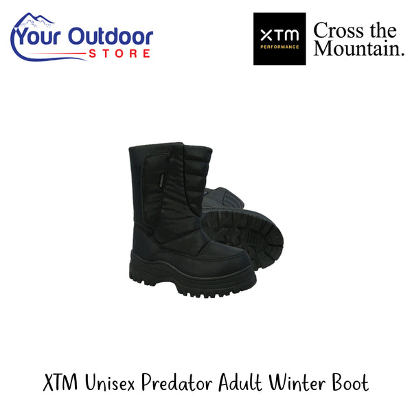 XTM Unisex Predator Adult Winter Boot | Hero Image Showing All Logos And Titles.