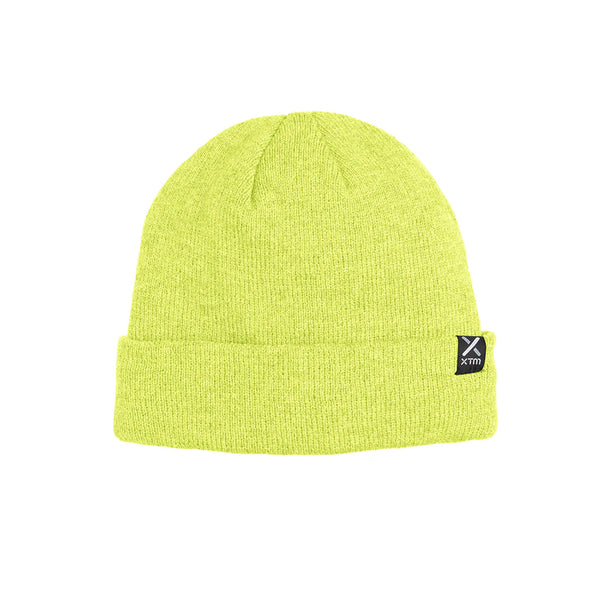 Fluro Yellow | XTM Woodie Thinslate Beanie Image Showing No Logos Or Titles.