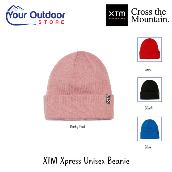 XTM Xpress Unisex Beanie | Hero Image Showing All Logos, Titles And Variants.