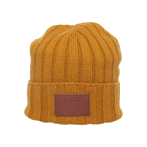 Mustard Peat | XTM Zane Beanie, Front View. 