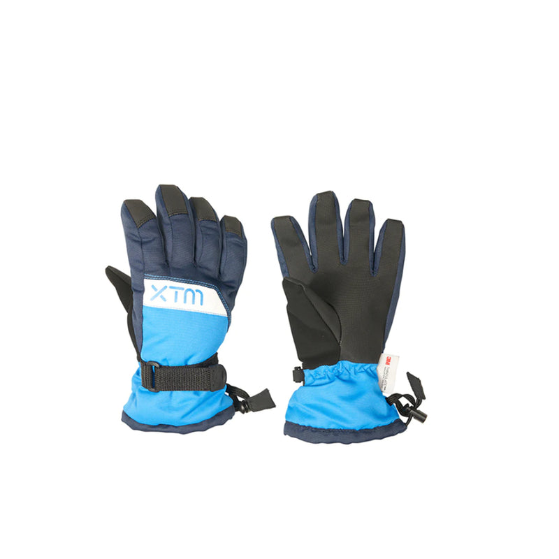 Bright Blue | XTM Zoom ll Kids Glove, Showing Upper hand and Palm Side.