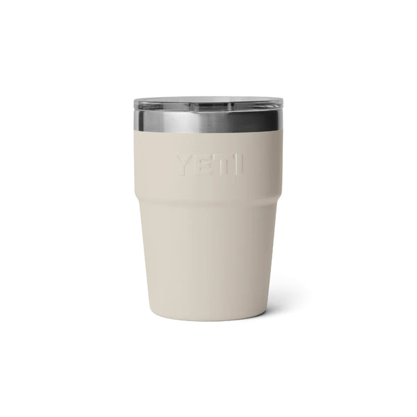 Cape Taupe | YETI 16oz Rambler Stackable Cup Image Showing Back View.