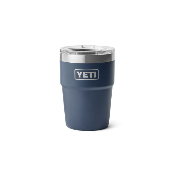 Navy | YETI 16oz Rambler Stackable Cup Image Showing No Logos Or Titles.