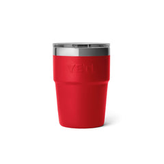 Rescue Red | YETI 16oz Rambler Stackable Cup Image Showing Back View.
