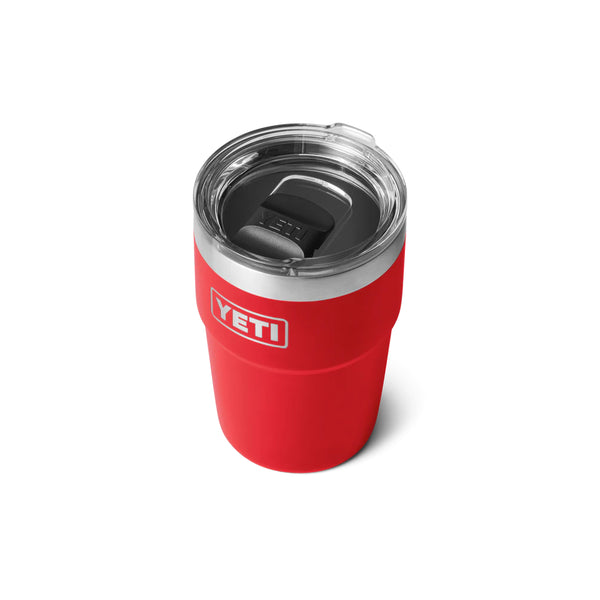 Rescue Red | YETI 16oz Rambler Stackable Cup Image Showing Top View.