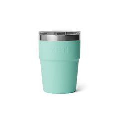 Seafoam | YETI 16oz Rambler Stackable Cup Image Showing Back View.