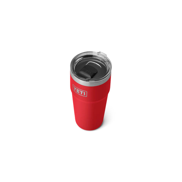 Rescue Red | YETI 20oz Rambler Stackable Cup Image Showing Top View.
