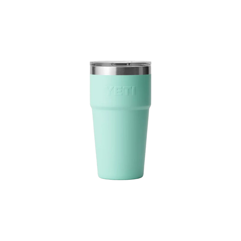 Seafoam | YETI 20oz Rambler Stackable Cup Image Showing Back View.