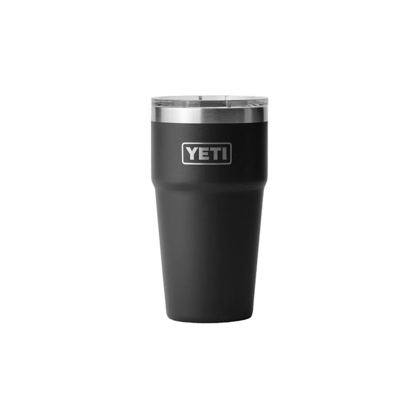 Black | YETI 20oz Rambler Stackable Cup Image Showing No Logos Or Titles.