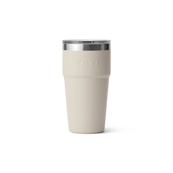 Cape Taupe  YETI 20oz Rambler Stackable Cup Image Showing Back View.