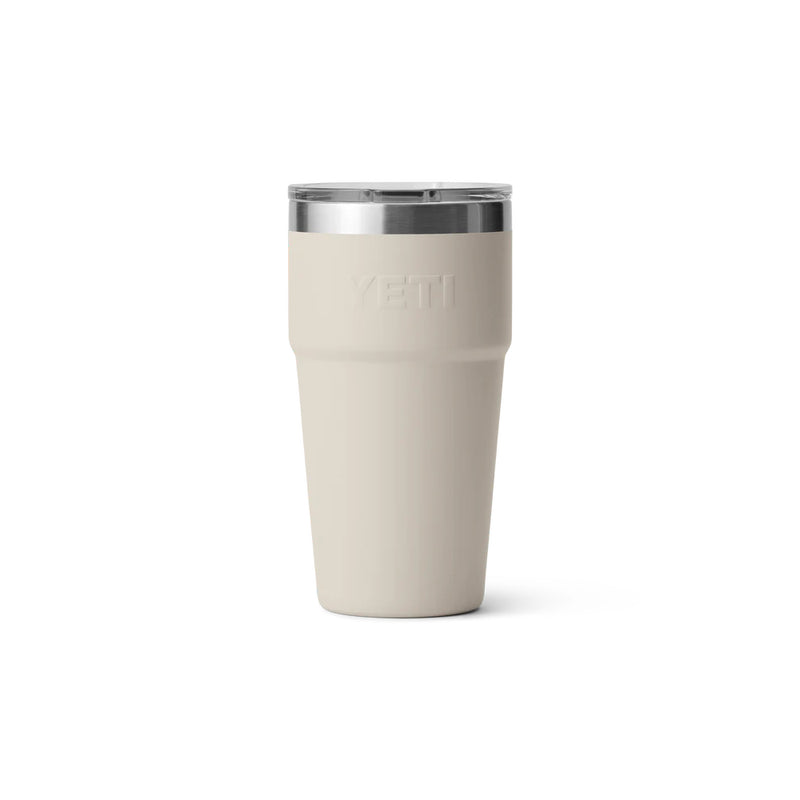 Cape Taupe  YETI 20oz Rambler Stackable Cup Image Showing Back View.