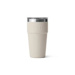 Cape Taupe  YETI 20oz Rambler Stackable Cup Image Showing Back View.