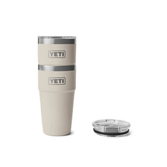 Cape Taupe | YETI 20oz Rambler Stackable Cup Image Showing A Stack Of Cups.