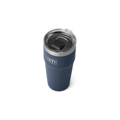 Navy | YETI 20oz Rambler Stackable Mug Image Showing Top View.