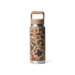 Wetlanda Camo | YETI Rambler 26oz Bottle With Straw Lid Image Showing  Back View.