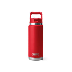 Rescue Red | YETI Rambler 26oz Bottle With Straw Lid Image Showing No Logos Or Titles.