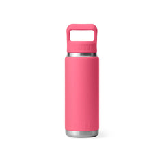 Tropical Pink | YETI Rambler 26oz Bottle With Straw Lid Image Showing Back View.