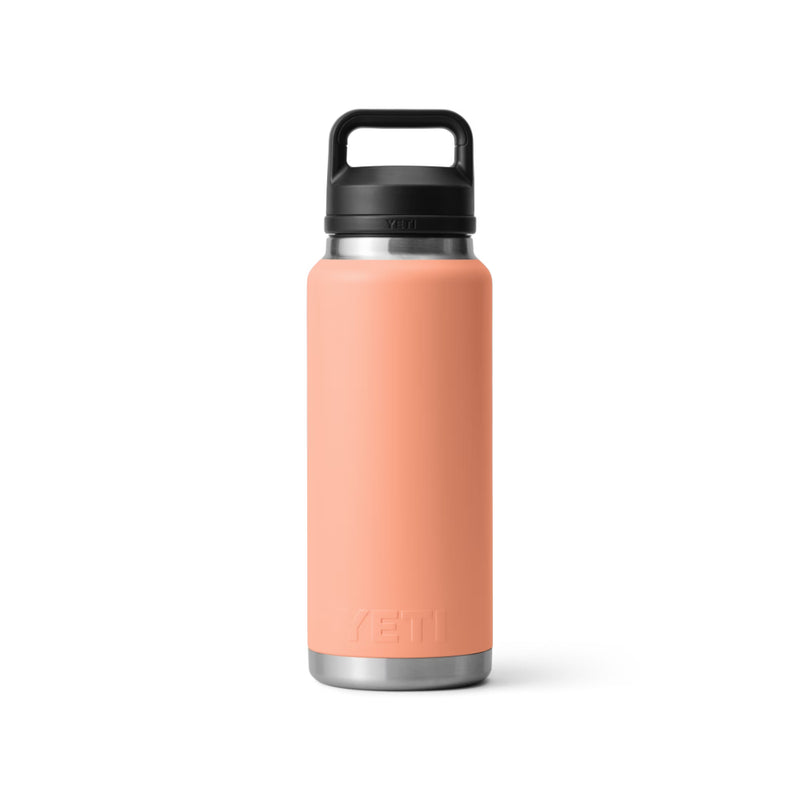 Lowcountry Peach | YETI 36oz Bottle With Chug Cap Image Sowing Back View.