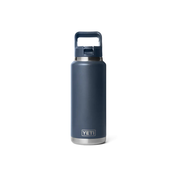 Navy | YETI 36oz Rambler With Straw Lid Image Showing No Logos Or Titles.