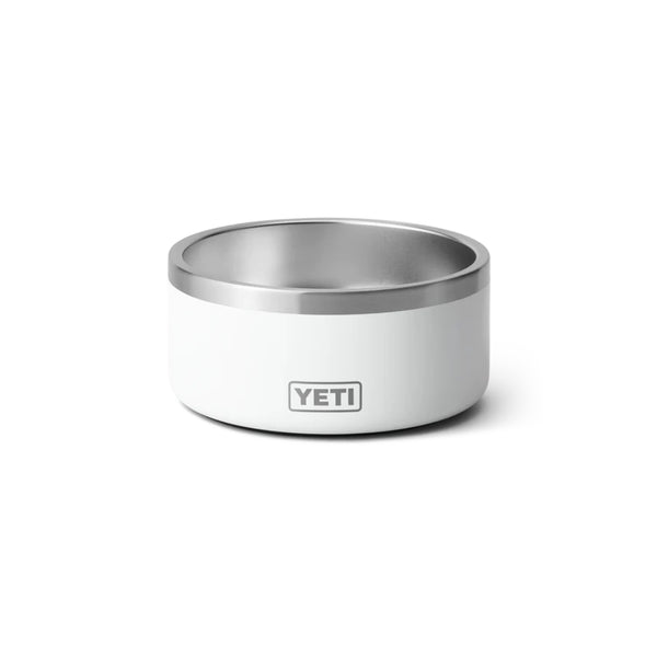 White | YETI Boomer 8 dog Bowl Image Showing No Logos Or Titles.