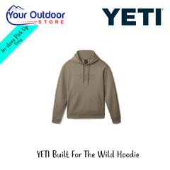 YETI Built For The Wild Hoodie | Hero Image Showing All Logos And Titles.