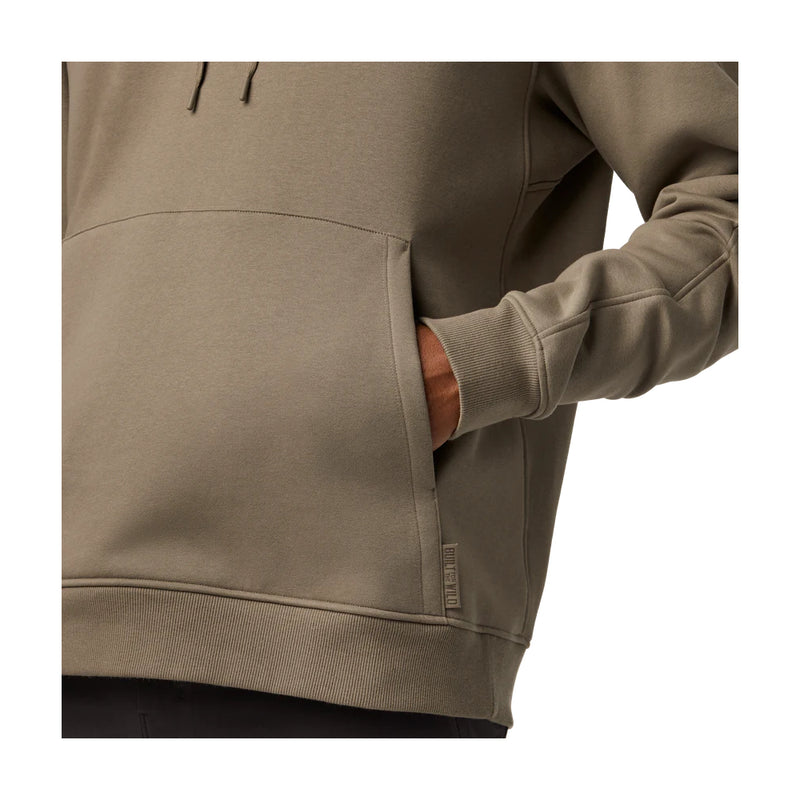 Bush Brown | YETI Built For The Wild Hoodie Image Showing Close Up Of The Pocket,
