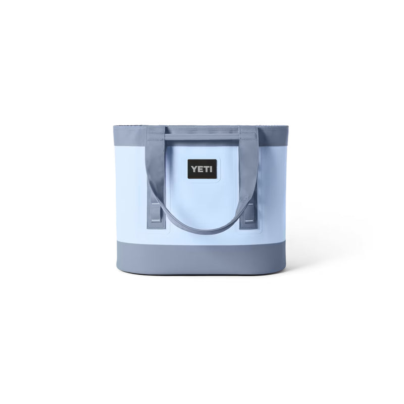 Big Sky Blue |YETI Camino Carryall Bag Image Showing Front View With Handles Down.