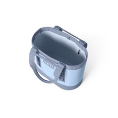 Big Sky Blue | YET Camino Carryall Bag Image Showing Top View, Bag Open.