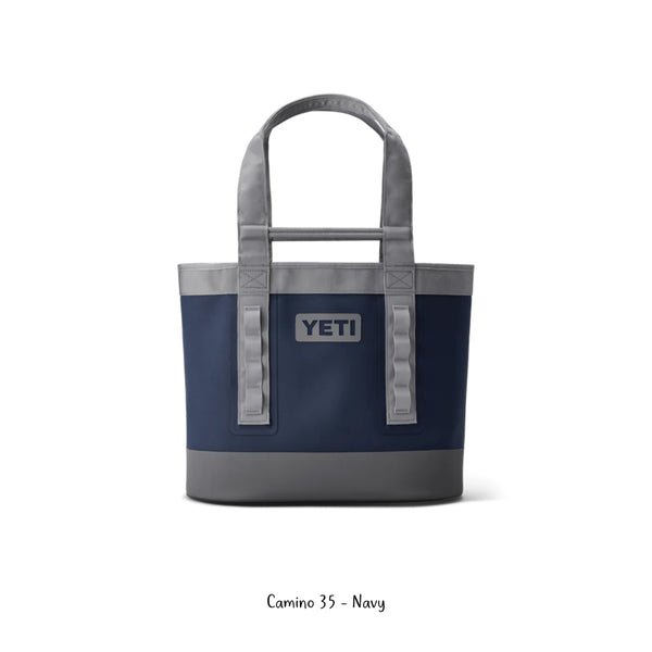 Navy | YETI Camino Carryall Bag. Side View of 35L Bag. 