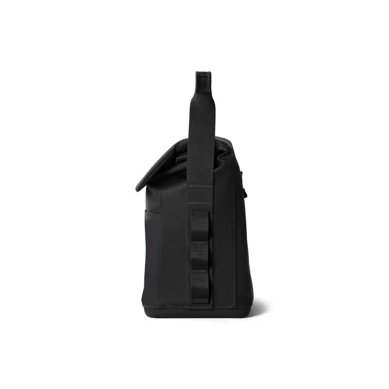 Black / 6L | YETI Daytrip Insulated Lunch Bag Image Showing Side View, Lid Closed.
