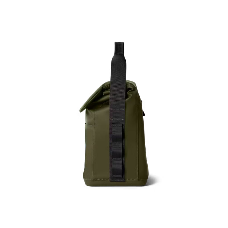 Olive / 6L | YETI Daytrip Insulated Lunch Bag Image Showing Side View With The Top Closed.
