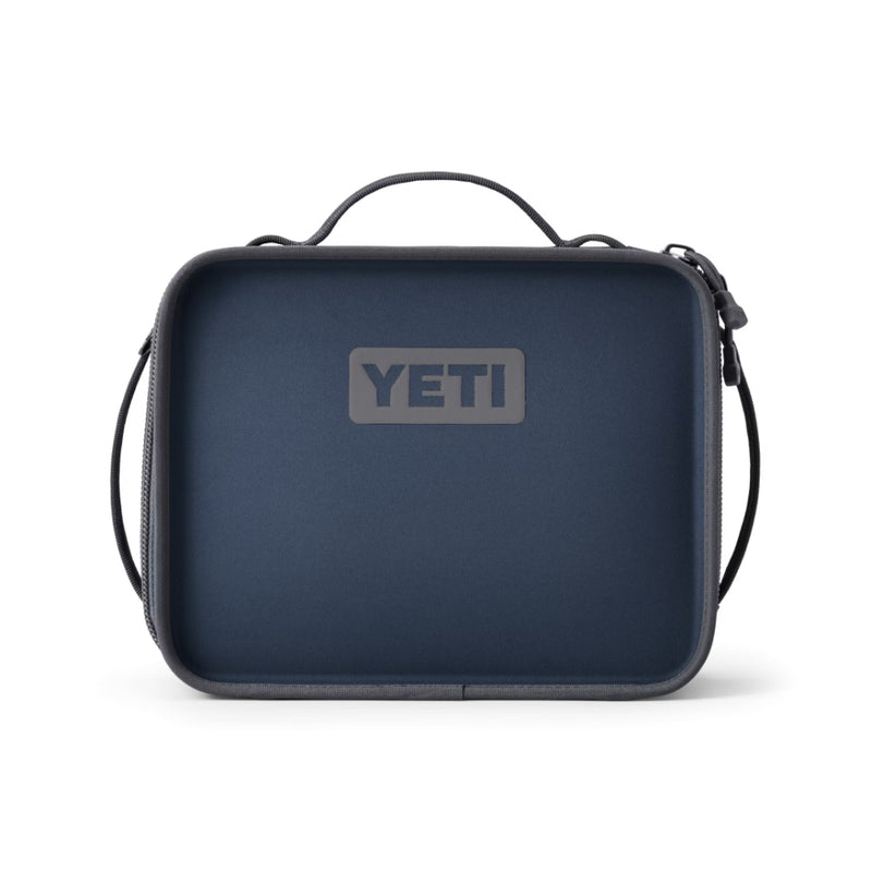 Navy | YETI Daytrip Insulated Lunch Box - Side View Showing Handles and Hard Outer. 