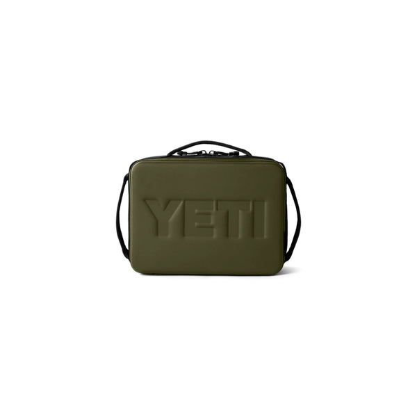 Olive - Black | YETI Daytrip Insulated Lunch Box Image Showing Back View.