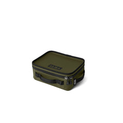 Olive/Black | YETI Daytrip Insulated Lunch Box Image Showing Angled Front View, Lid Closed.