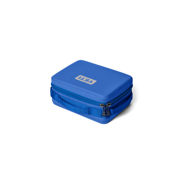 Royal Blue | YETI Daytrip Insulated Lunch Box Image Showing Angled Front View, Lid Closed.