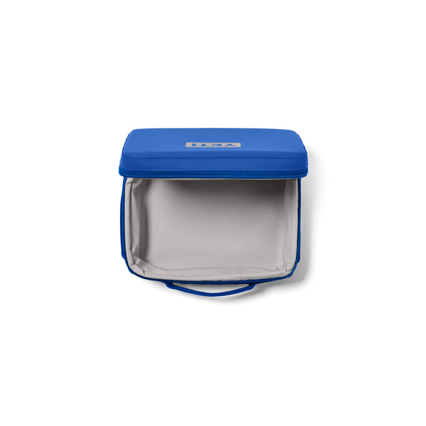 Royal Blue | YETI Daytrip Insulated Lunch Box Image Showing Top View, Lid Open.