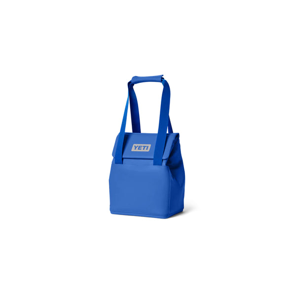 Royal Blue | YETI Daytrip Insulated Tote Bag 14L Image Showing Angled Front View, Handles Up.