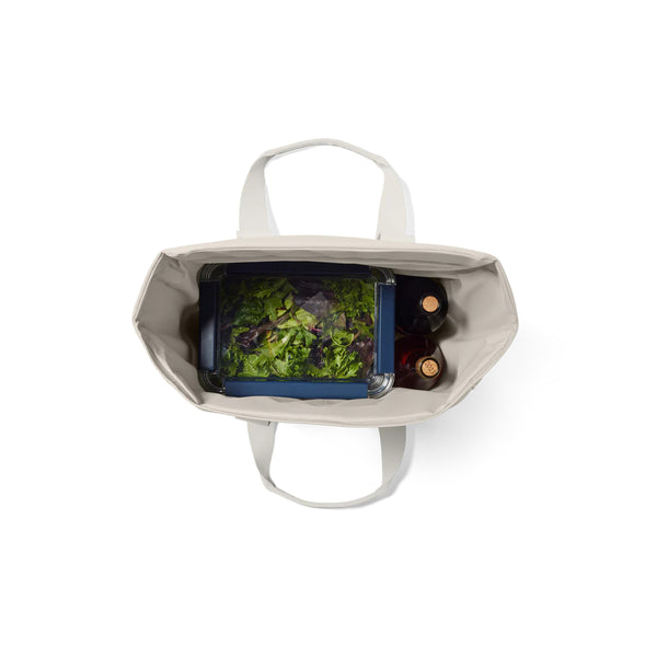 Cape Taupe | YETI Daytrip Insulated 20L Tote Bag Image Showing Top View, Open.