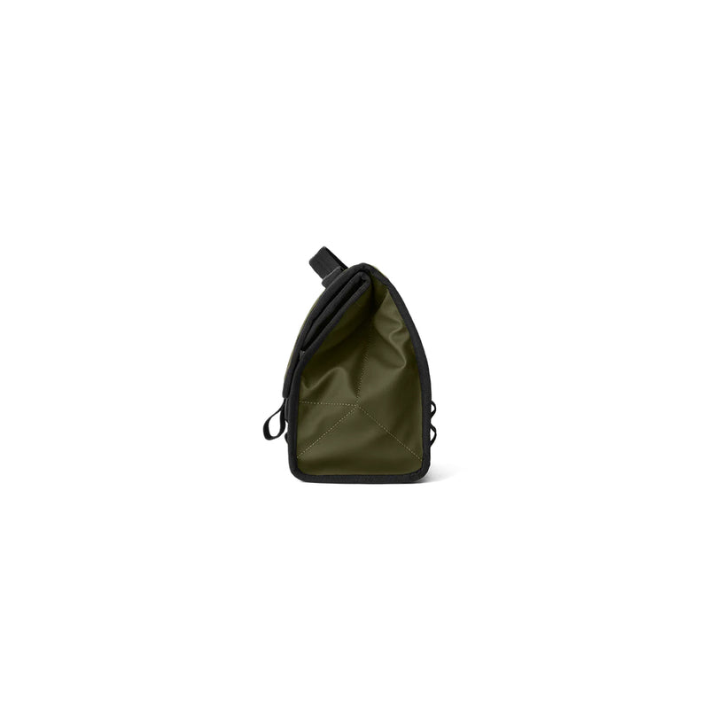 Olive/Black | YETI Daytrip Lunch Bag  Soft Cooler Image Showing Side View.