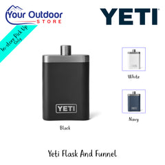 YETI Flask & Funnel | Hero Image Showing All Logos, Titles And Variants.