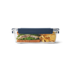 Large | YETI Food Storage Image Showing Side View, With Food Inside, Lid On.