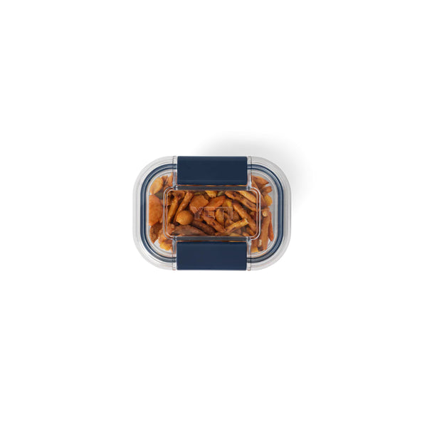 Small | YETI Food Storage Image Showing Top View With Snacks In The Container, Lid On.