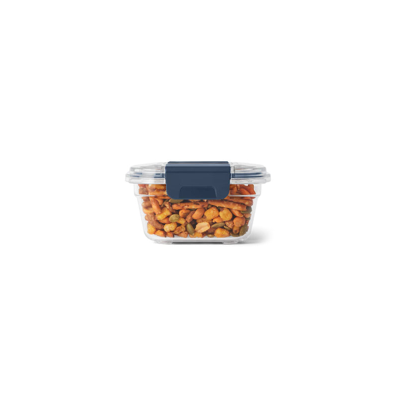 Small | YETI Food Storage Image Showing Side View, With Snacks Inside Lid On.